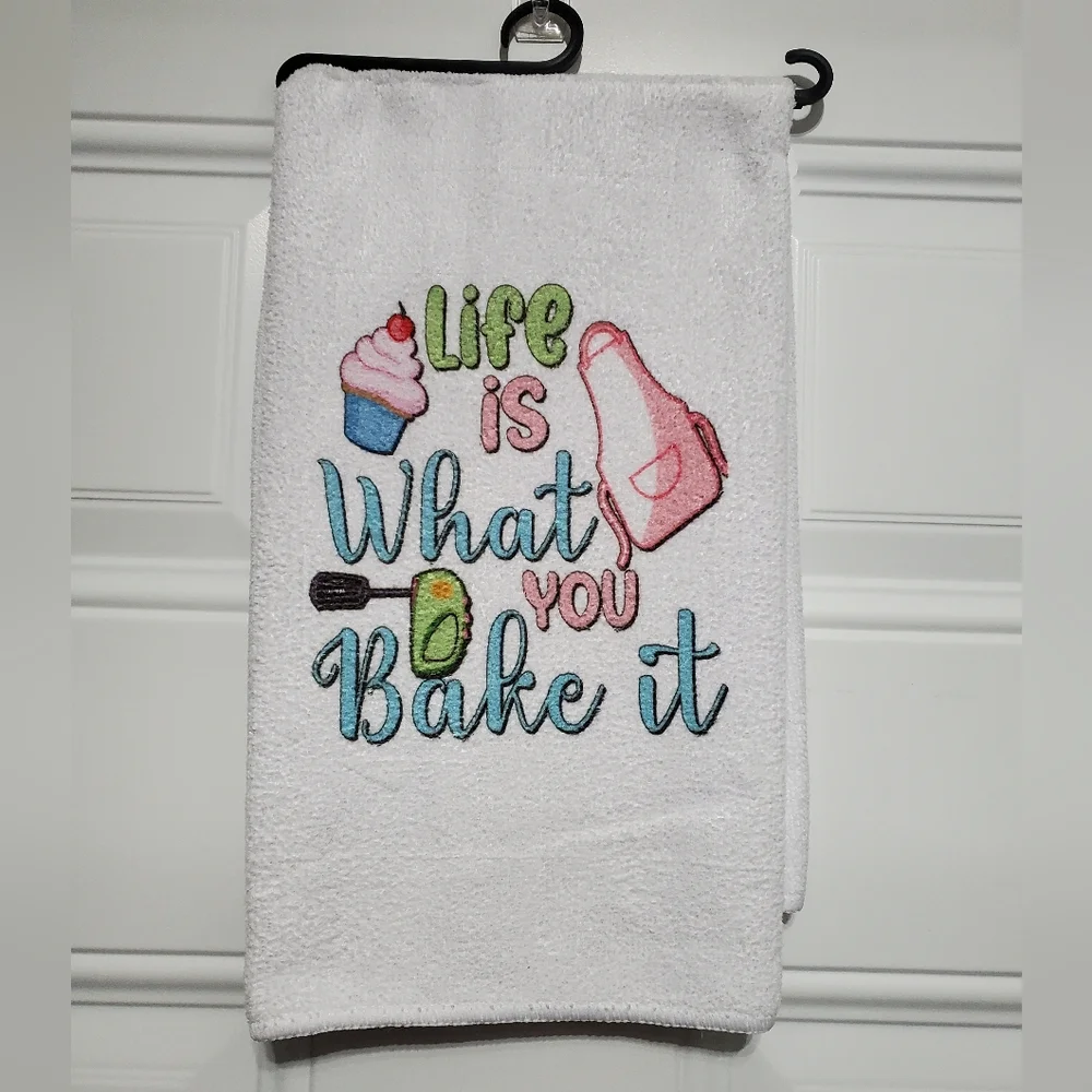 Life is what you bake it Tea Towel
